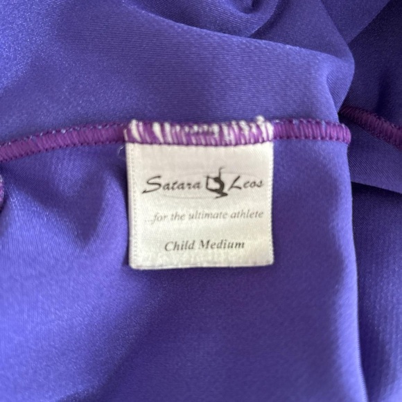 Child’s Shimmering Purple Leotard - Picture 3 of 3